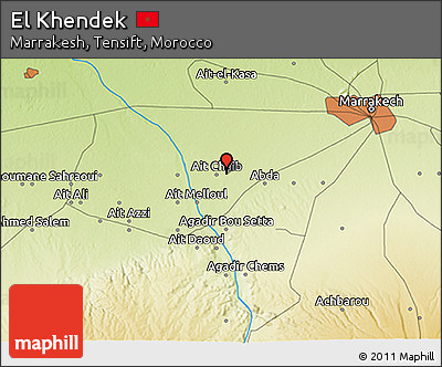 Physical 3D Map of El Khendek