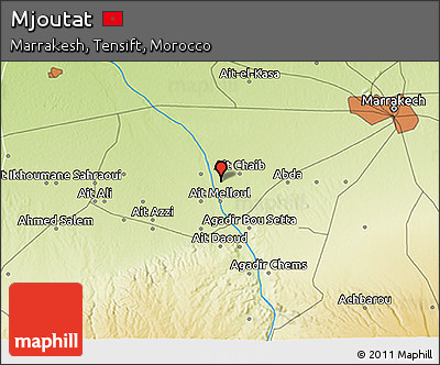Physical 3D Map of Mjoutat