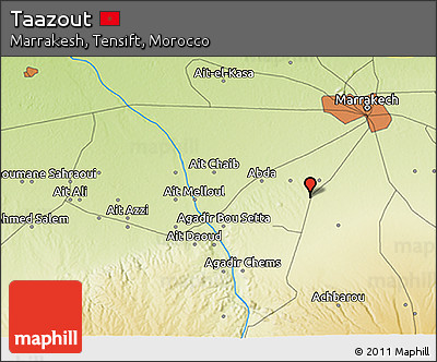 Physical 3D Map of Taazout