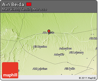 Physical 3D Map of Aïn Beïda