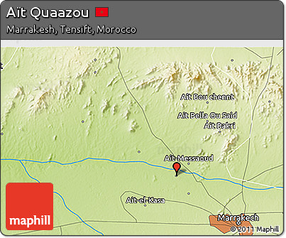 Physical 3D Map of Aït Quaazou