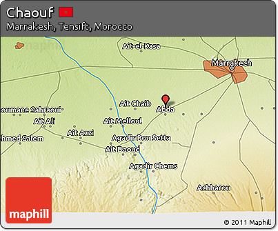 Physical 3D Map of Chaouf