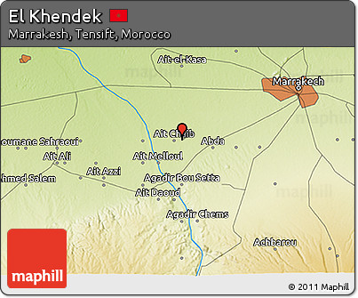 Physical 3D Map of El Khendek