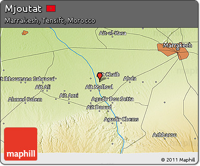Physical 3D Map of Mjoutat