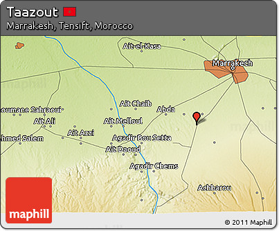 Physical 3D Map of Taazout