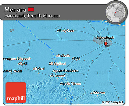 Political 3D Map of Menara