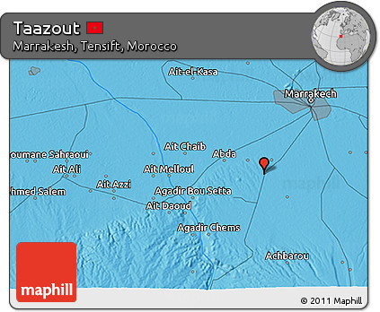 Political 3D Map of Taazout