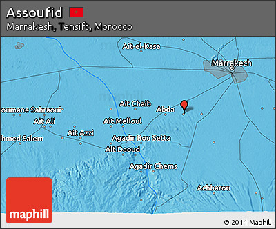 Political 3D Map of Assoufid