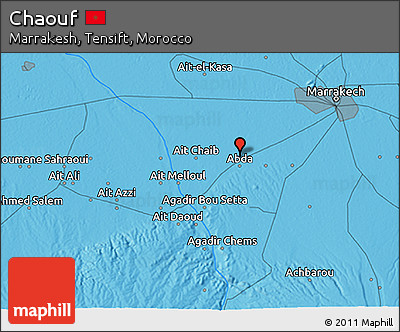 Political 3D Map of Chaouf