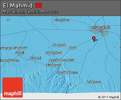 Political 3D Map of El Mahmid