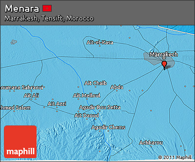 Political 3D Map of Menara