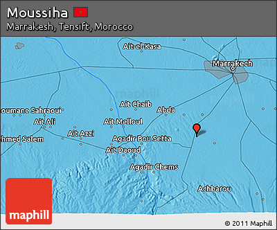 Political 3D Map of Moussiha