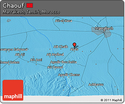 Political 3D Map of Chaouf