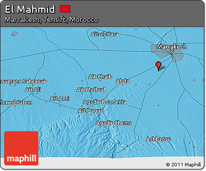 Political 3D Map of El Mahmid