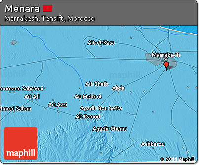 Political 3D Map of Menara