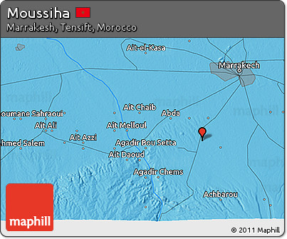 Political 3D Map of Moussiha