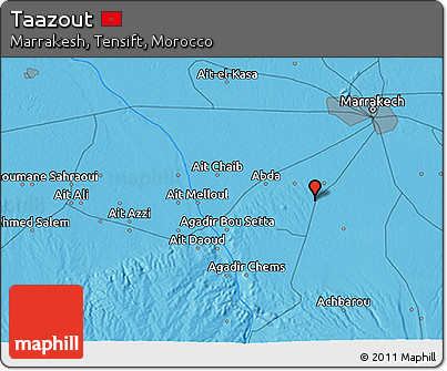 Political 3D Map of Taazout