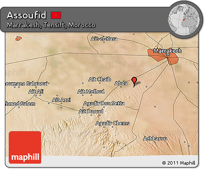 Satellite 3D Map of Assoufid
