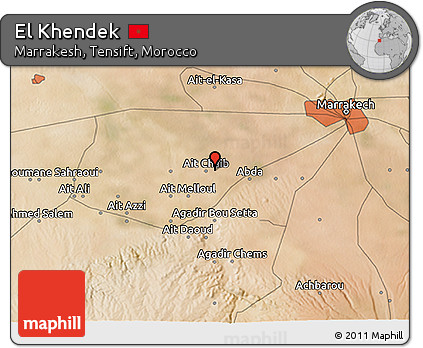 Satellite 3D Map of El Khendek