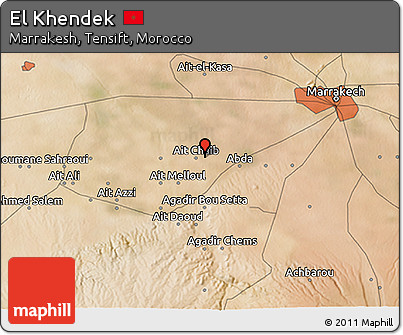 Satellite 3D Map of El Khendek