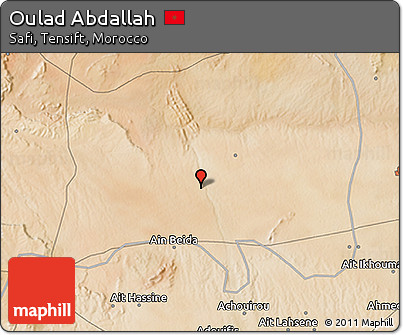 Satellite 3D Map of Oulad Abdallah