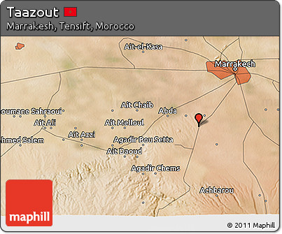 Satellite 3D Map of Taazout
