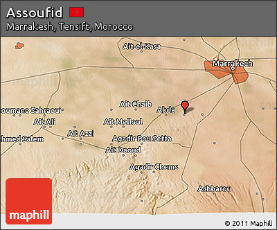 Satellite 3D Map of Assoufid