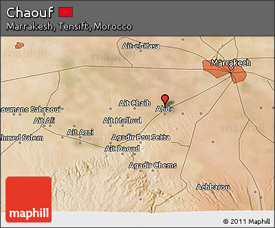 Satellite 3D Map of Chaouf