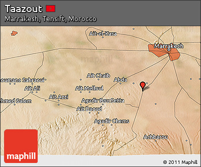 Satellite 3D Map of Taazout