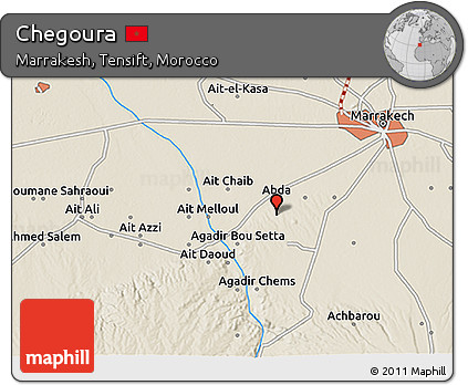 Shaded Relief 3D Map of Chegoura