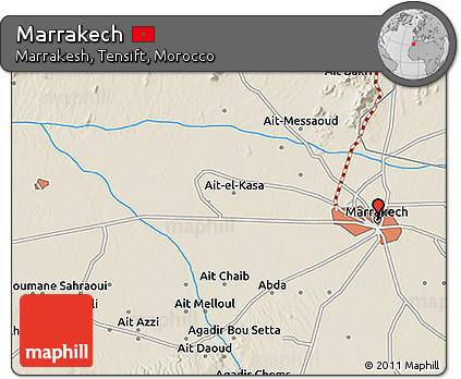 Shaded Relief 3D Map of Marrakech