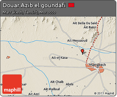 Shaded Relief 3D Map of Douar Azib El Goundafi