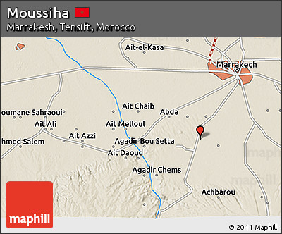Shaded Relief 3D Map of Moussiha
