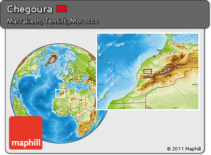 Physical Location Map of Chegoura