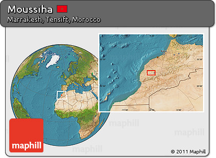 Satellite Location Map of Moussiha