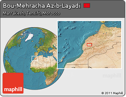 Satellite Location Map of Bou-Mehracha Azib-Layadi
