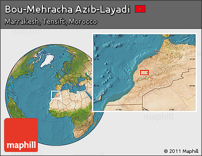 Satellite Location Map of Bou-Mehracha Azib-Layadi