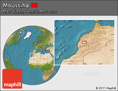 Satellite Location Map of Moussiha