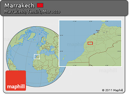 Savanna Style Location Map of Marrakech