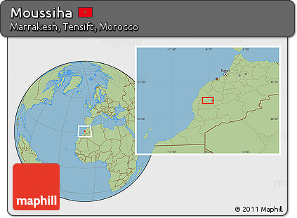 Savanna Style Location Map of Moussiha