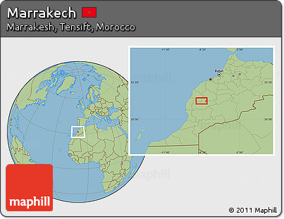 Savanna Style Location Map of Marrakech
