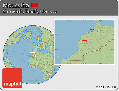 Savanna Style Location Map of Moussiha