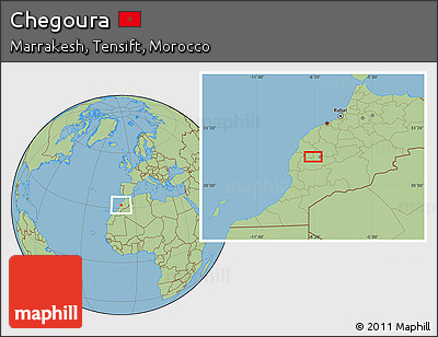 Savanna Style Location Map of Chegoura
