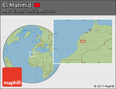 Savanna Style Location Map of El Mahmid