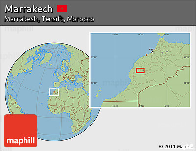 Savanna Style Location Map of Marrakech