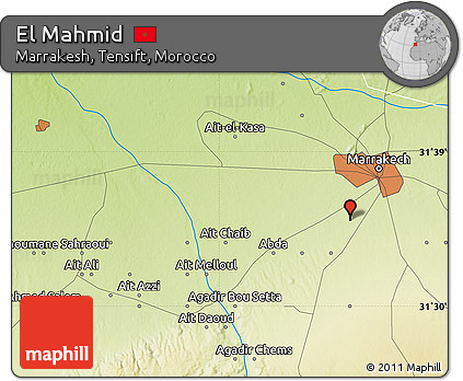 Physical Map of El Mahmid
