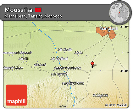 Physical Map of Moussiha