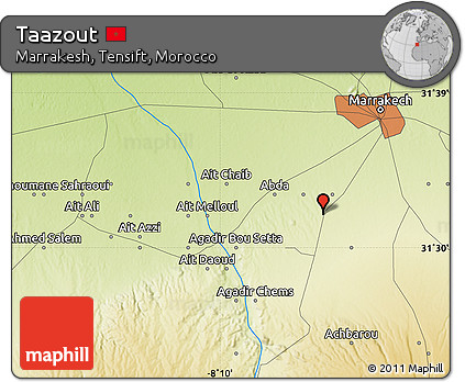 Physical Map of Taazout