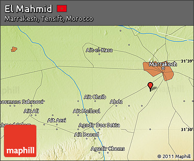 Physical Map of El Mahmid