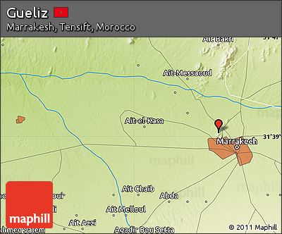 Physical Map of Gueliz
